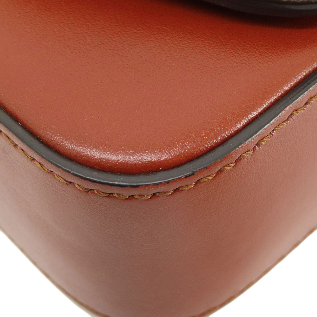 Chloe Shoulder Bag leather Brown Mini long Shoulder Chloe C 2WAY Women Used Authentic