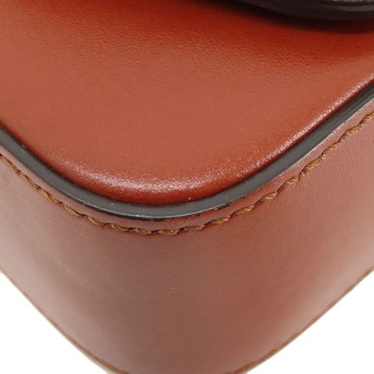 Chloe Shoulder Bag leather Brown Mini long Shoulder Chloe C 2WAY Women Used Authentic