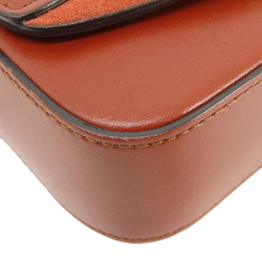 Chloe Shoulder Bag leather Brown Mini long Shoulder Chloe C 2WAY Women Used Authentic