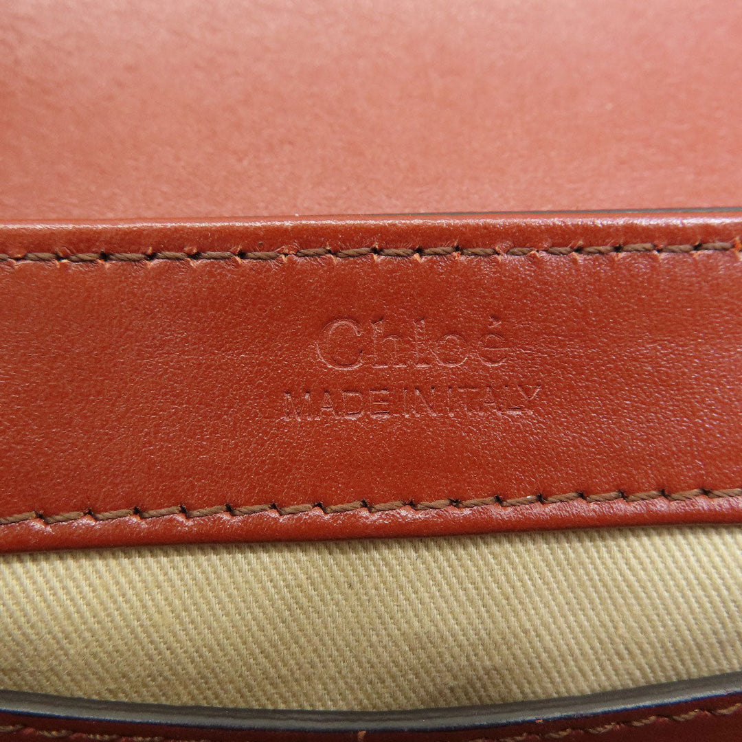 Chloe Shoulder Bag leather Brown Mini long Shoulder Chloe C 2WAY Women Used Authentic