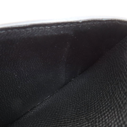 HERMES Bifold Wallet Epsom black Bearn Compact Black SilverMetal Women Used Authentic