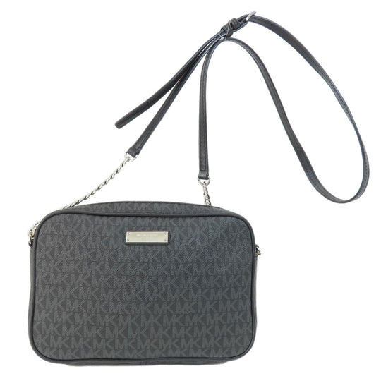 MICHAEL KORS Shoulder Bag PVC Dark gray MK signature