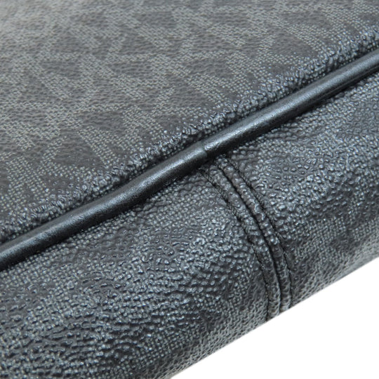 MICHAEL KORS Shoulder Bag PVC Dark gray MK signature