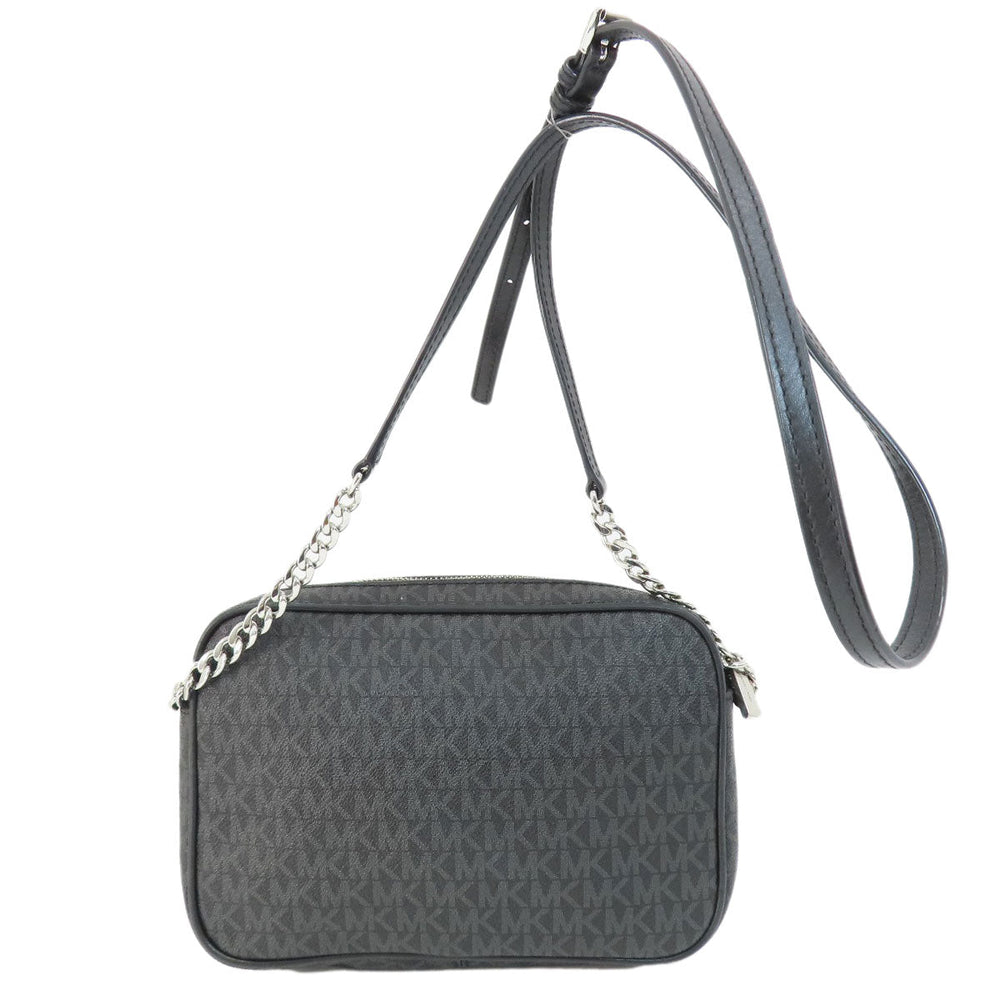 MICHAEL KORS Shoulder Bag PVC Dark gray MK signature