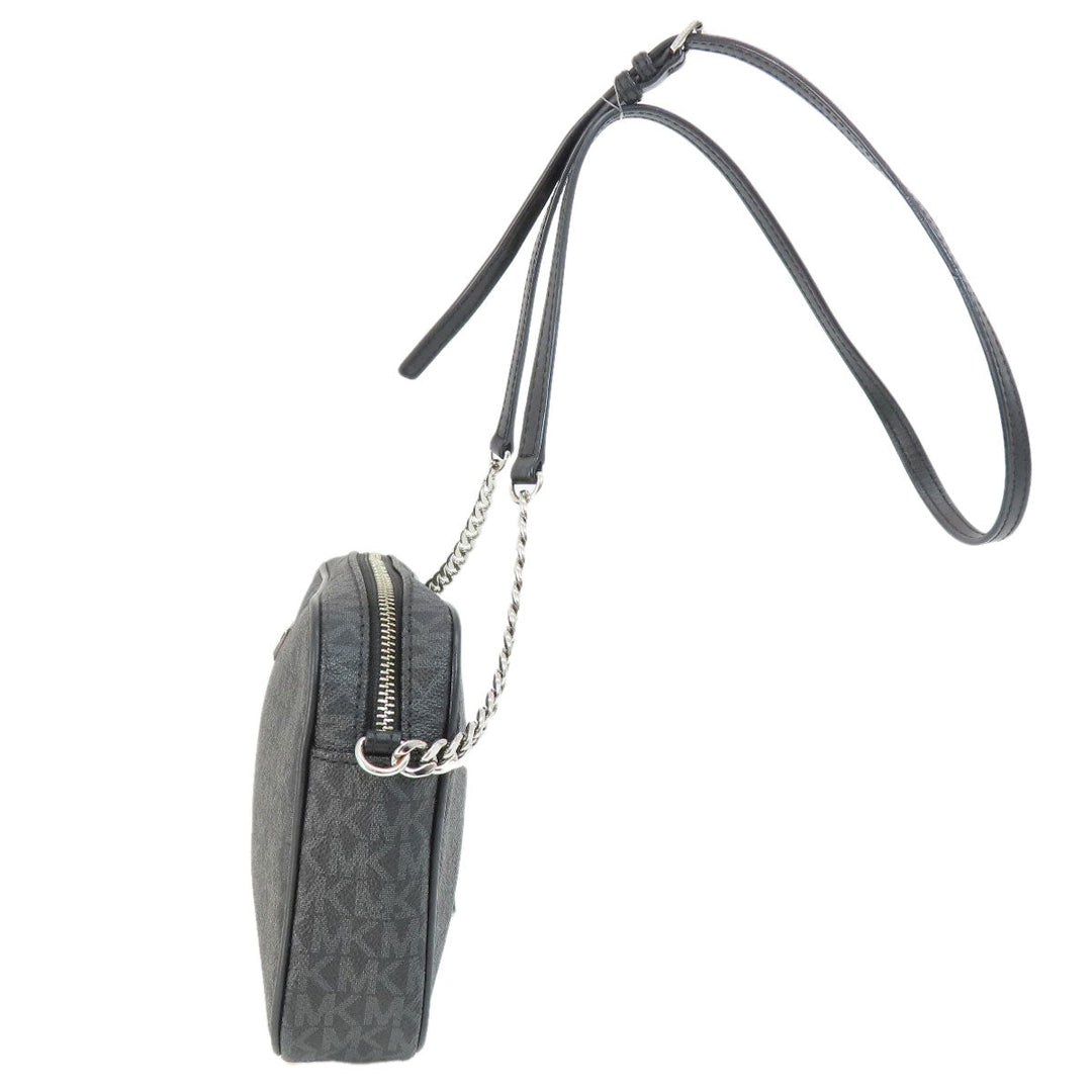 MICHAEL KORS Shoulder Bag PVC Dark gray MK signature