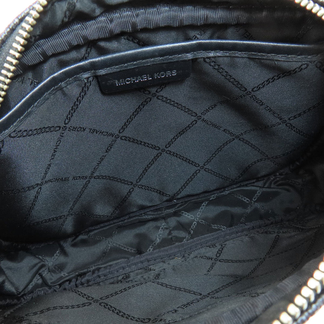 MICHAEL KORS Shoulder Bag PVC Dark gray MK signature