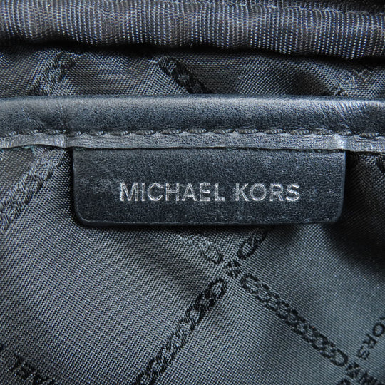 MICHAEL KORS Shoulder Bag PVC Dark gray MK signature