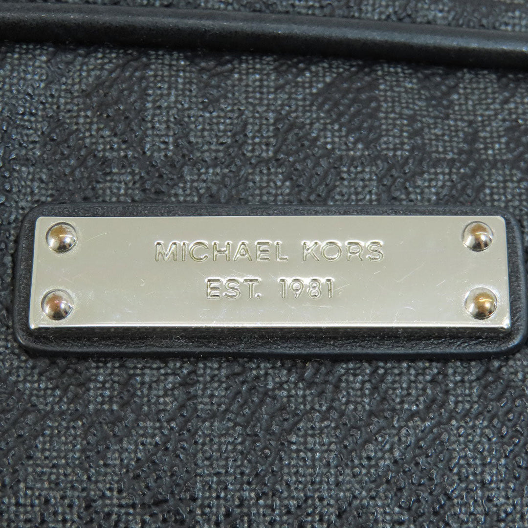 MICHAEL KORS Shoulder Bag PVC Dark gray MK signature