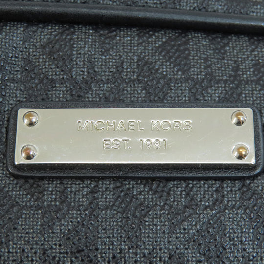 MICHAEL KORS Shoulder Bag PVC Dark gray MK signature