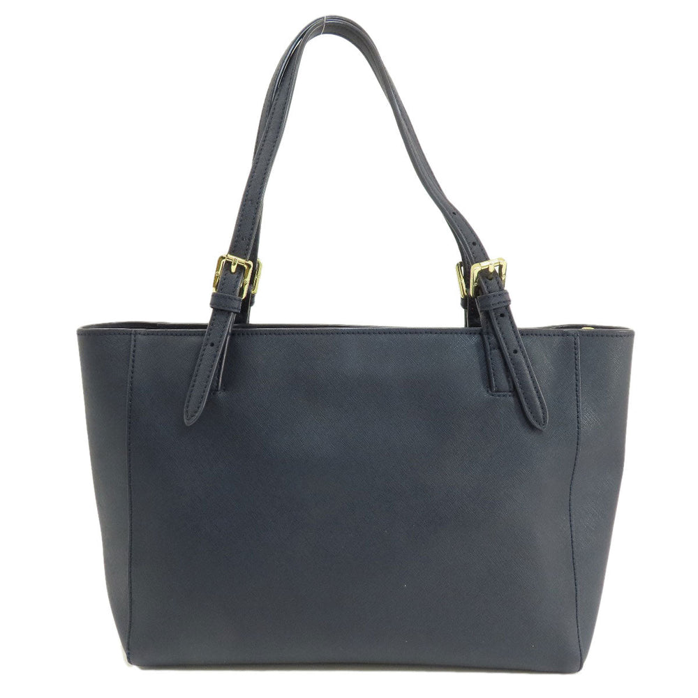 Tory Burch Tote Bag PVC Navy logo Women Used Authentic