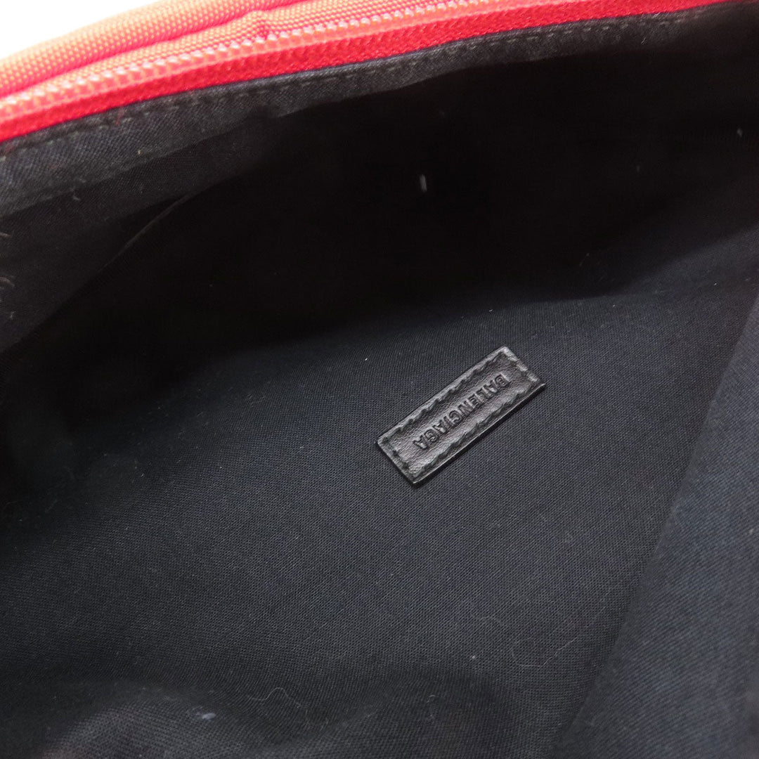 BALENCIAGA Sling bag canvas Red logo Women Used Authentic