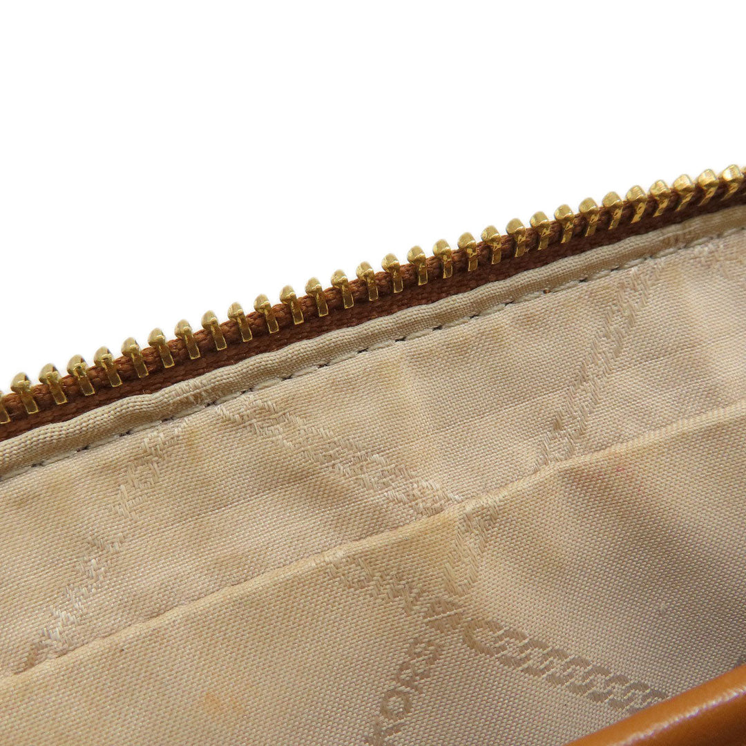 MICHAEL KORS Shoulder Bag Leather, Coated Canvas Brown MK signature Women Used Authentic