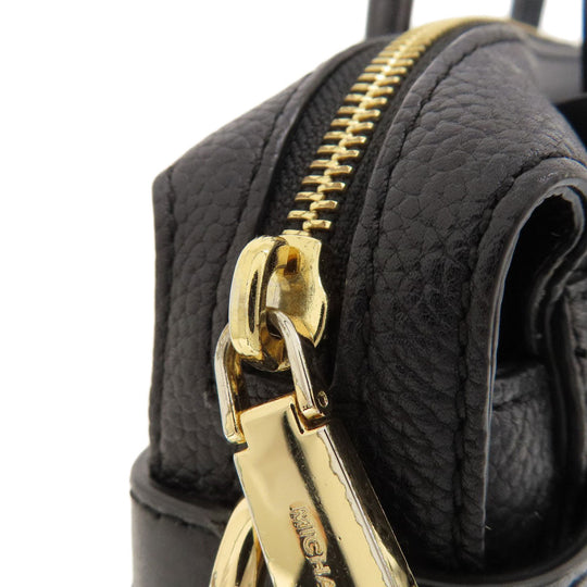 MICHAEL KORS Handbag leather black logo 2WAY Women Used Authentic