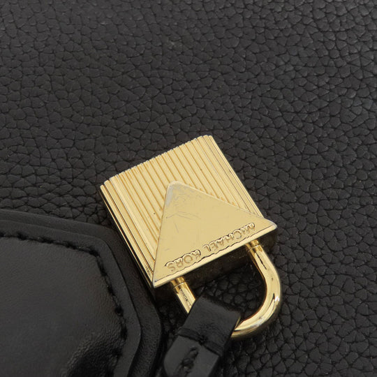MICHAEL KORS Handbag leather black logo 2WAY Women Used Authentic