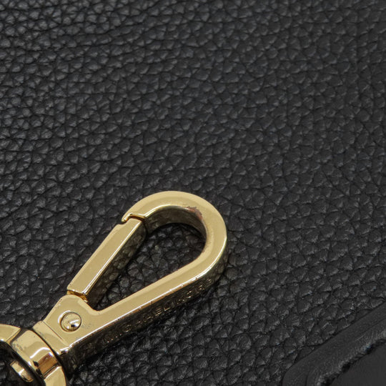 MICHAEL KORS Handbag leather black logo 2WAY Women Used Authentic