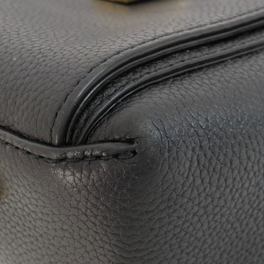 MICHAEL KORS Handbag leather black logo 2WAY Women Used Authentic