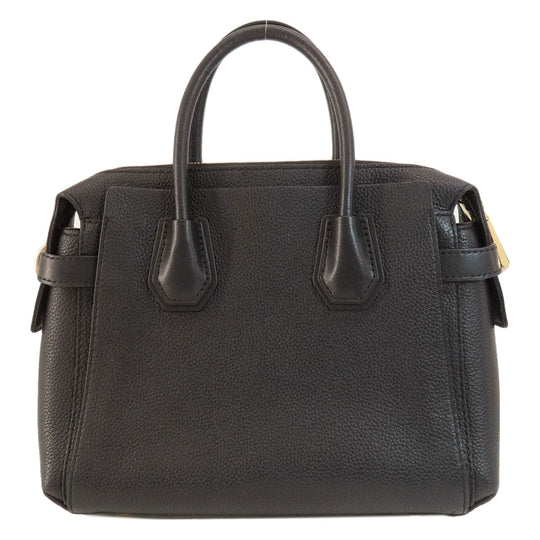 MICHAEL KORS Handbag leather black logo 2WAY Women Used Authentic