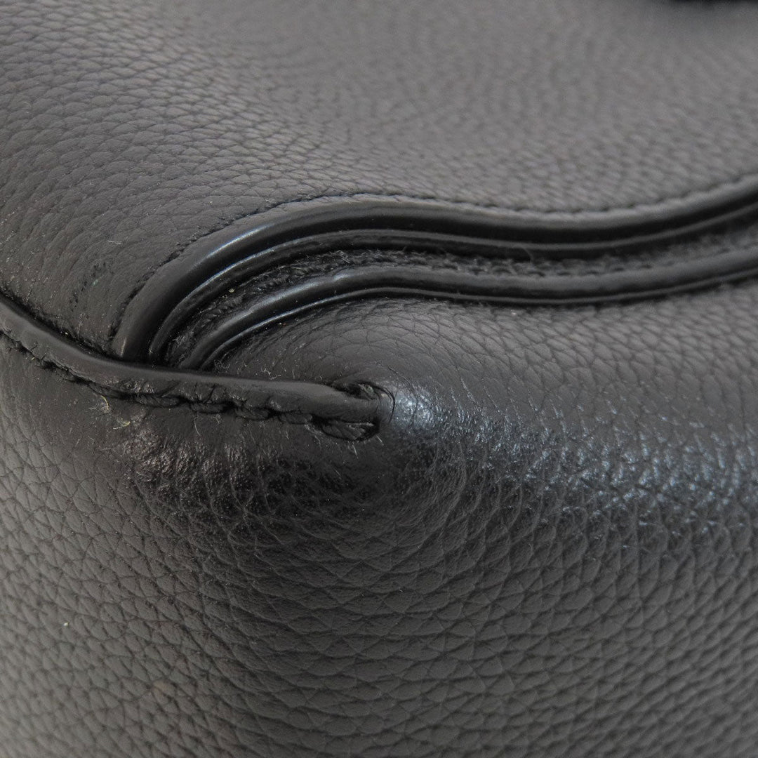 MICHAEL KORS Handbag leather black logo 2WAY Women Used Authentic