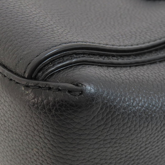 MICHAEL KORS Handbag leather black logo 2WAY Women Used Authentic