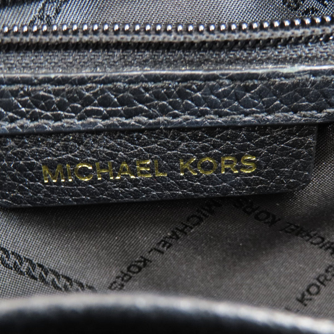 MICHAEL KORS Handbag leather black logo 2WAY Women Used Authentic