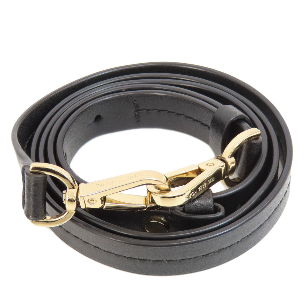 MICHAEL KORS Handbag leather black logo 2WAY Women Used Authentic