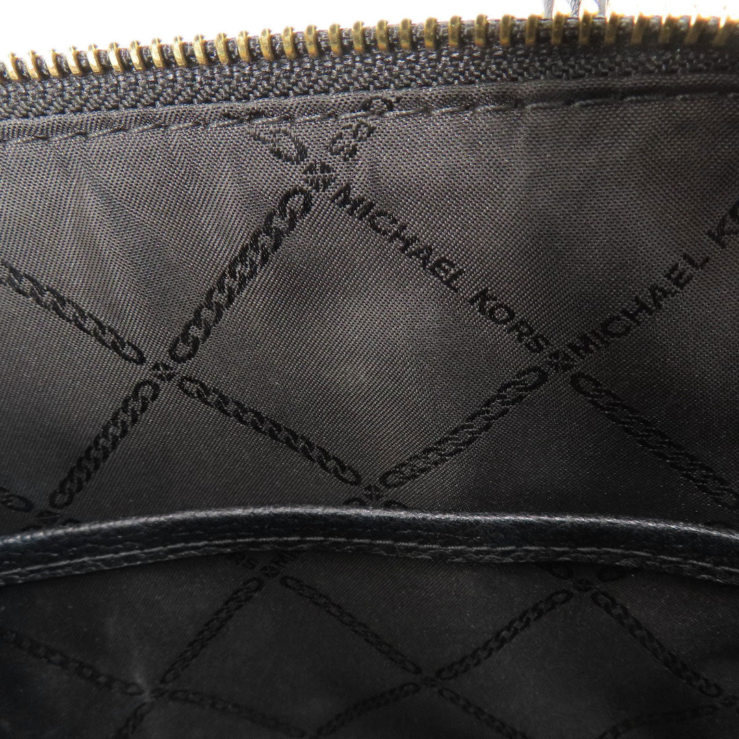 MICHAEL KORS Handbag leather black logo 2WAY Women Used Authentic