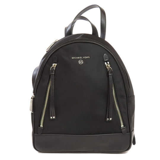 MICHAEL KORS Backpack Nylon black logo Women Used Authentic