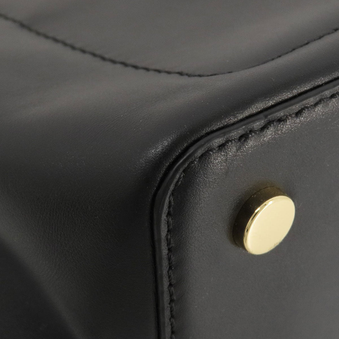 MICHAEL KORS Tote Bag leather black 2WAY Women Used Authentic