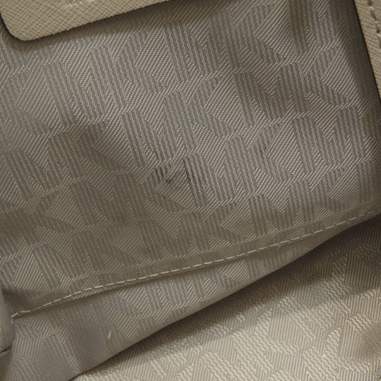 MICHAEL KORS Tote Bag leather gray Punching 2WAY Women Used Authentic