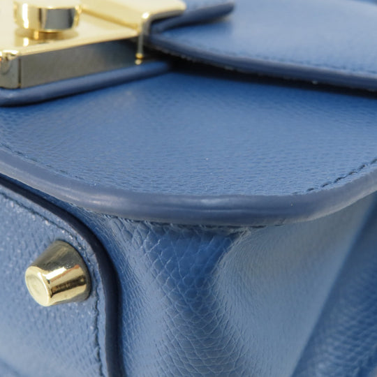 Furla Shoulder Bag leather blue metropolis