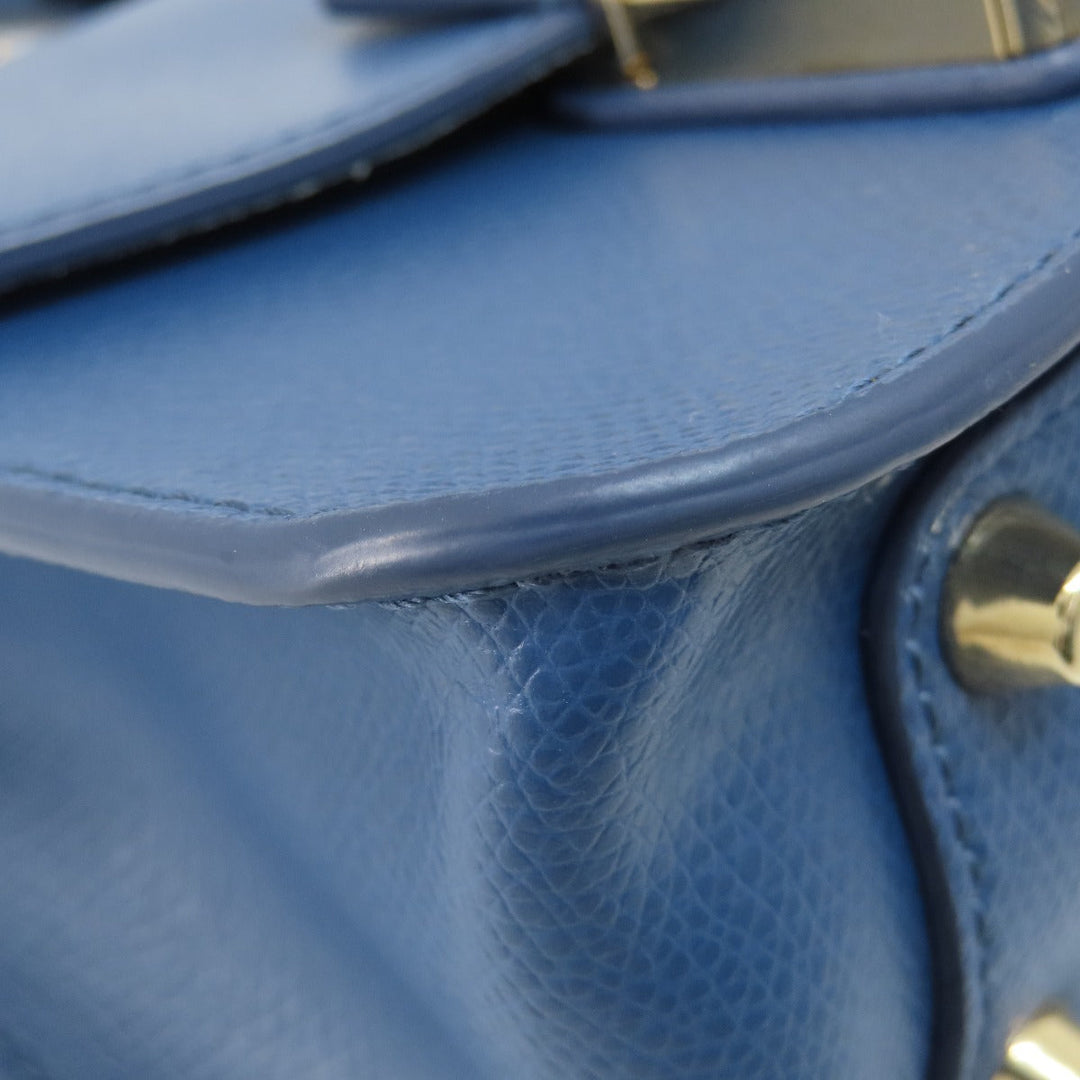 Furla Shoulder Bag leather blue metropolis