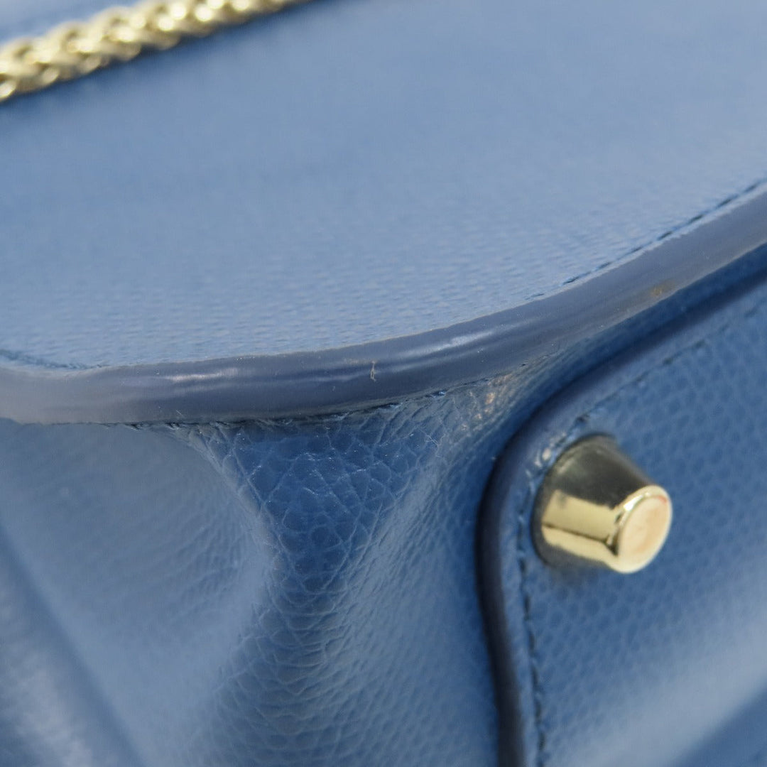 Furla Shoulder Bag leather blue metropolis