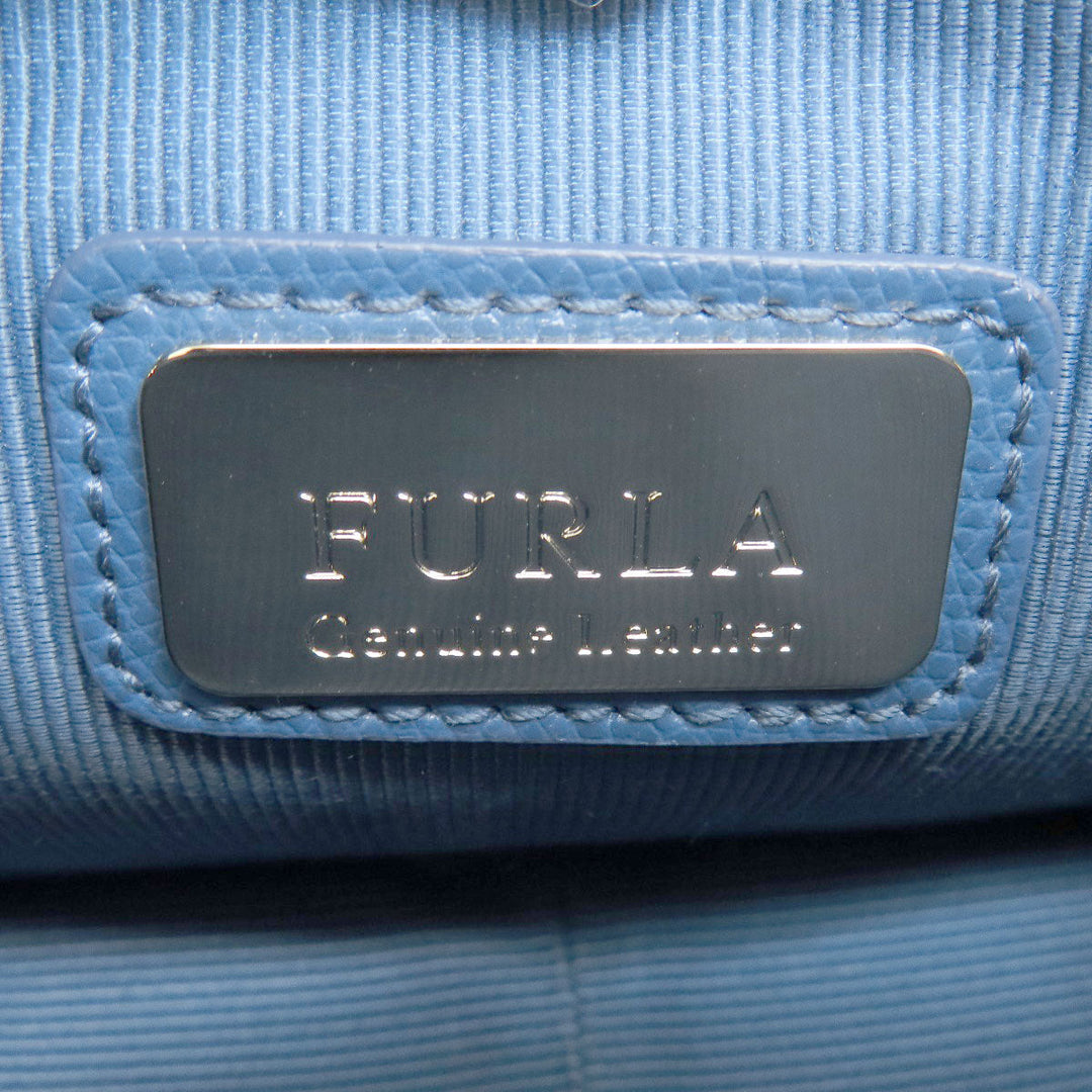 Furla Shoulder Bag leather blue metropolis