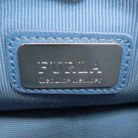 Furla Shoulder Bag leather blue metropolis