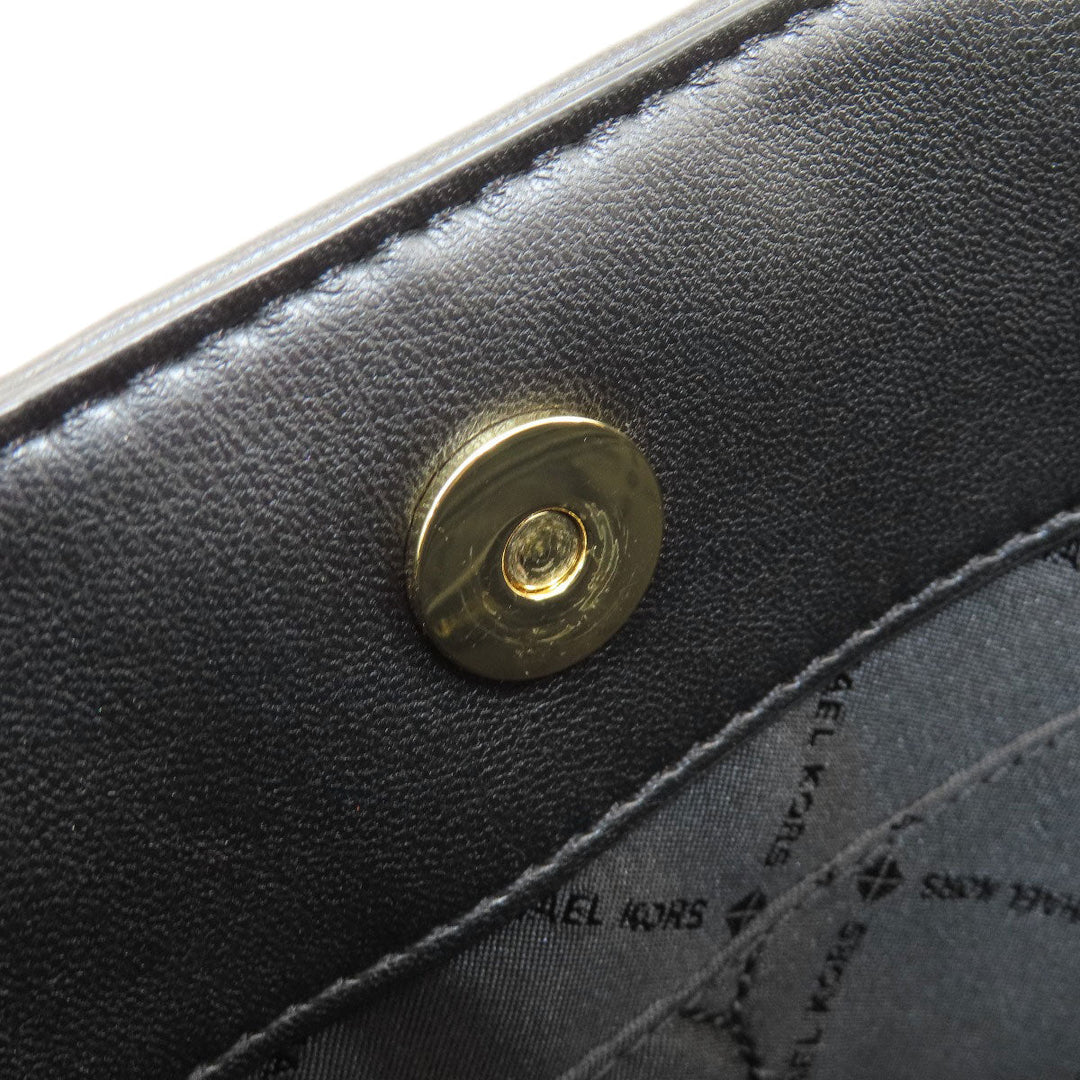MICHAEL KORS Tote Bag leather black Serena Large Women Used Authentic