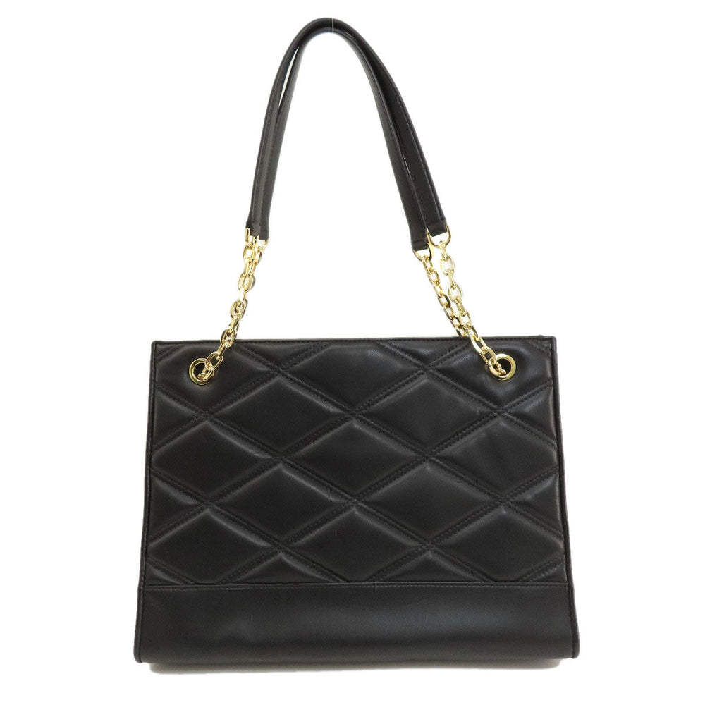 MICHAEL KORS Tote Bag leather black Serena Large Women Used Authentic