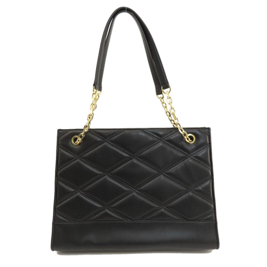 MICHAEL KORS Tote Bag leather black Serena Large Women Used Authentic