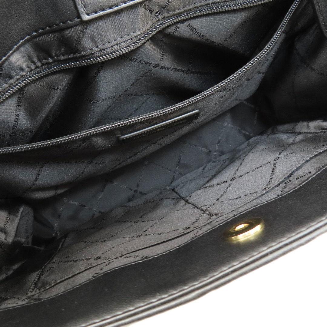 MICHAEL KORS Tote Bag leather black Serena Large Women Used Authentic