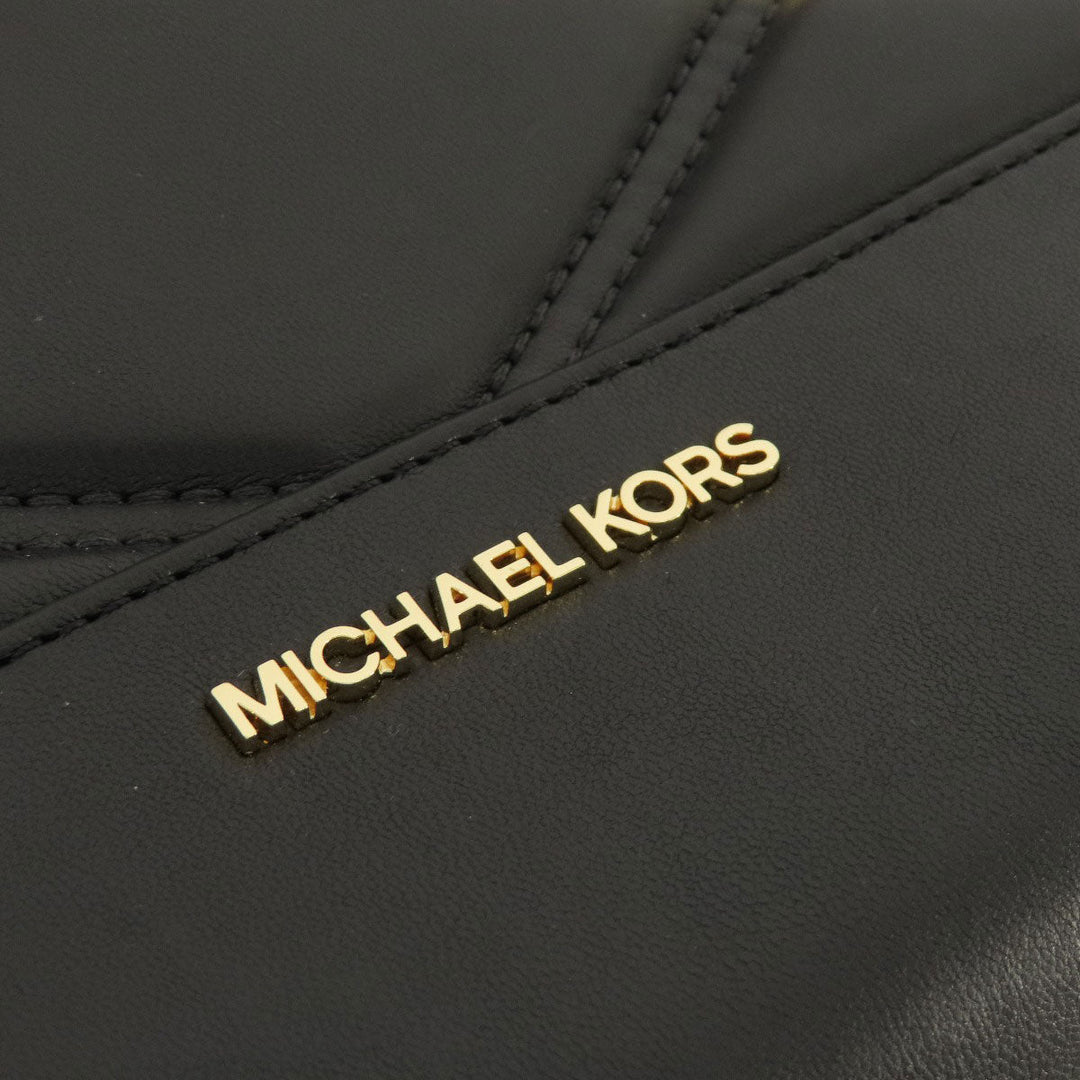 MICHAEL KORS Tote Bag leather black Serena Large Women Used Authentic