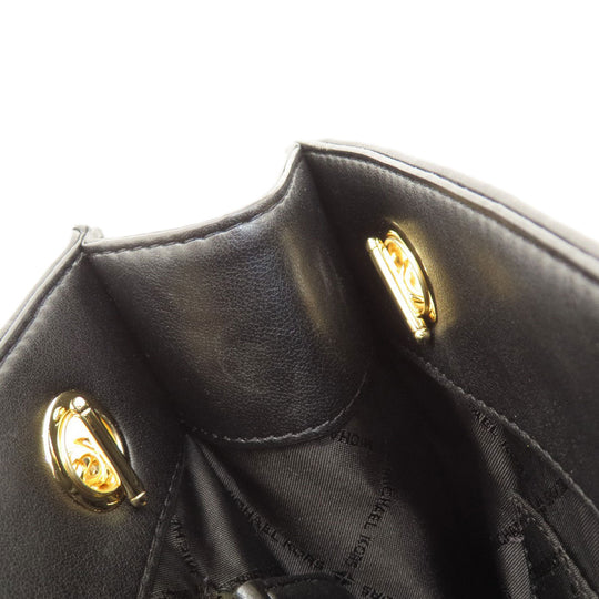MICHAEL KORS Tote Bag leather black Serena Large Women Used Authentic