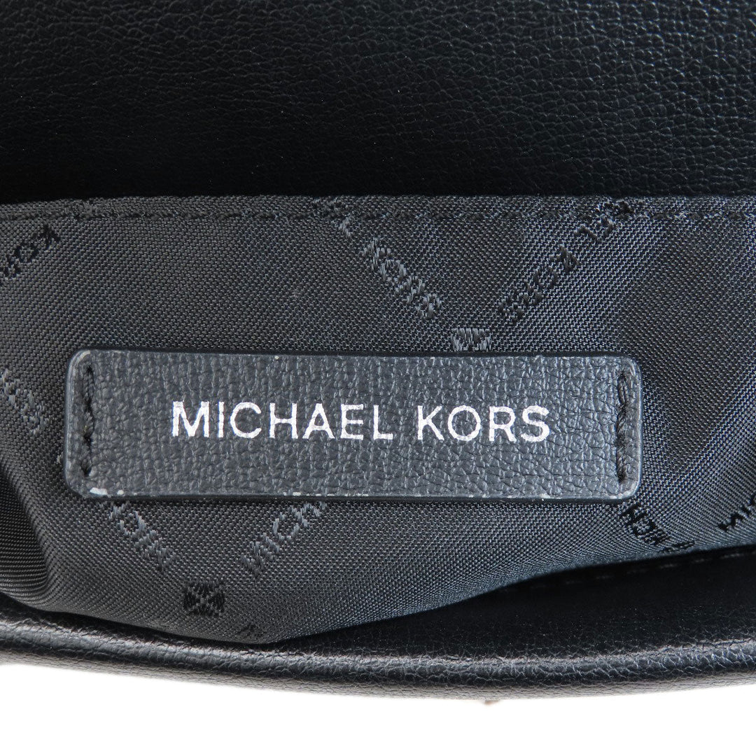 MICHAEL KORS Shoulder Bag PVC black MK Signature ChainShoulder Women Used Authentic