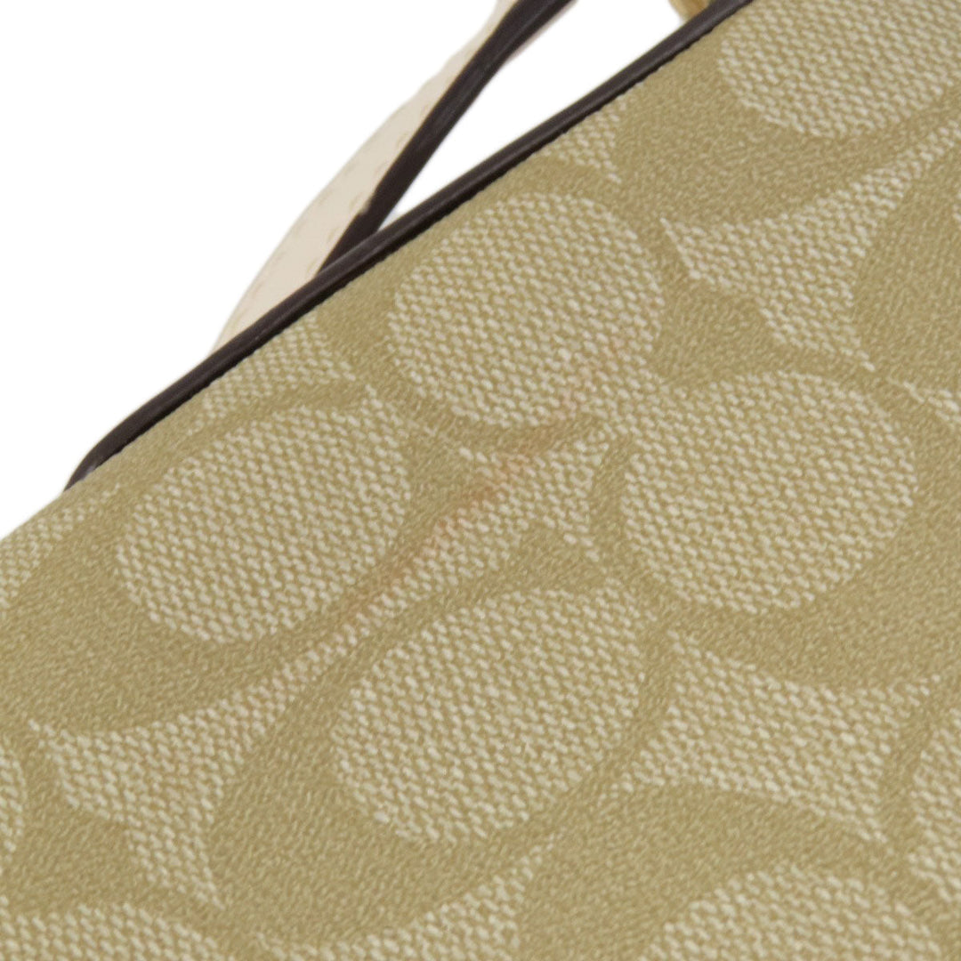 COACH Shoulder Bag F58297 PVC, Leather beige Signature Women Used Authentic