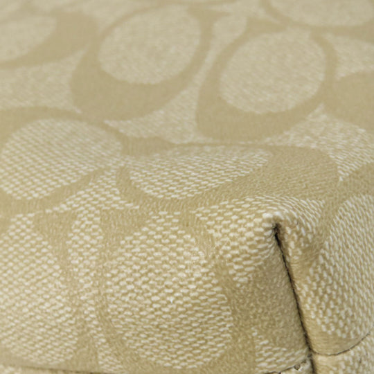 COACH Shoulder Bag F58297 PVC, Leather beige Signature Women Used Authentic