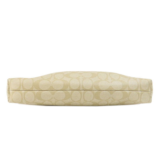 COACH Shoulder Bag F58297 PVC, Leather beige Signature Women Used Authentic