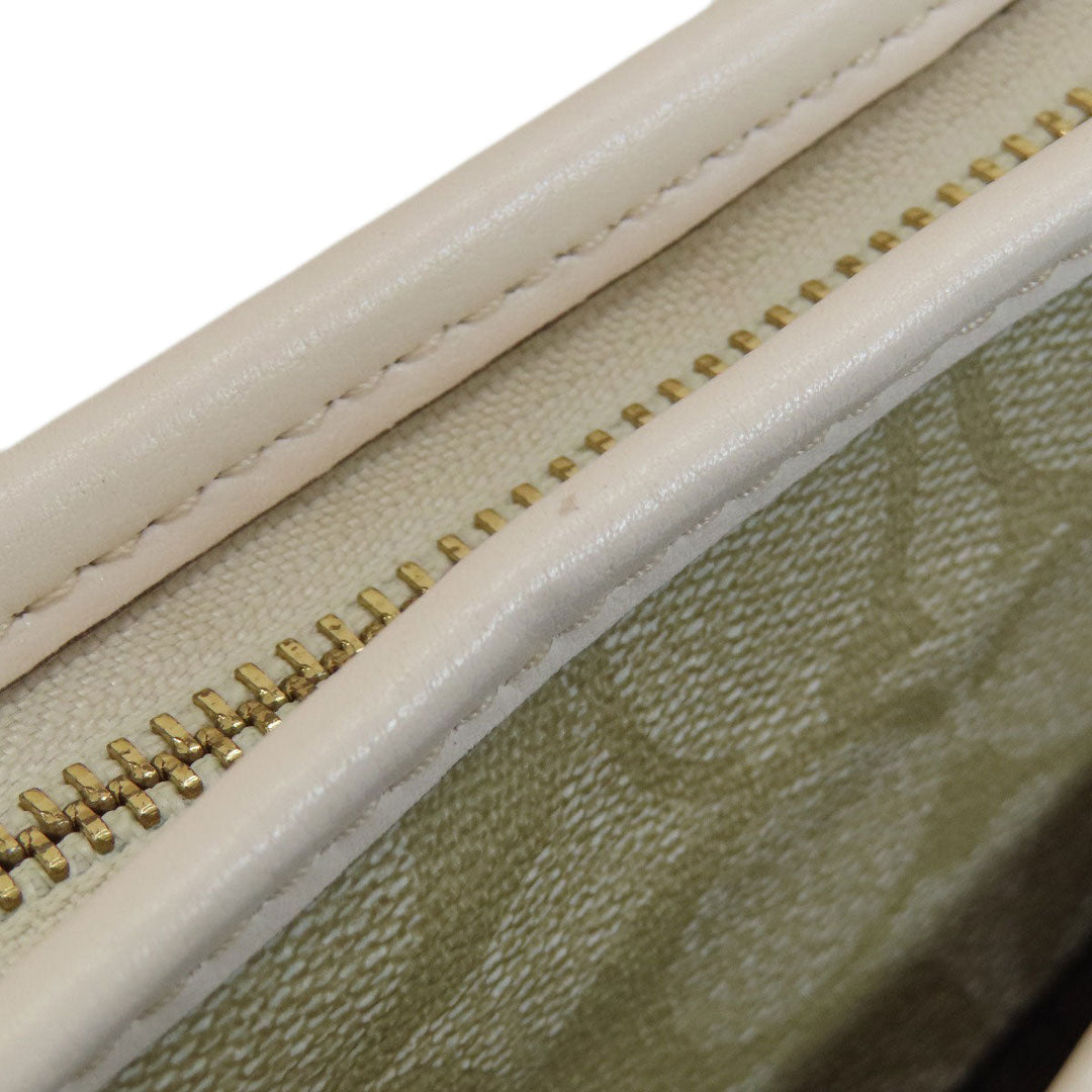 COACH Shoulder Bag F58297 PVC, Leather beige Signature Women Used Authentic