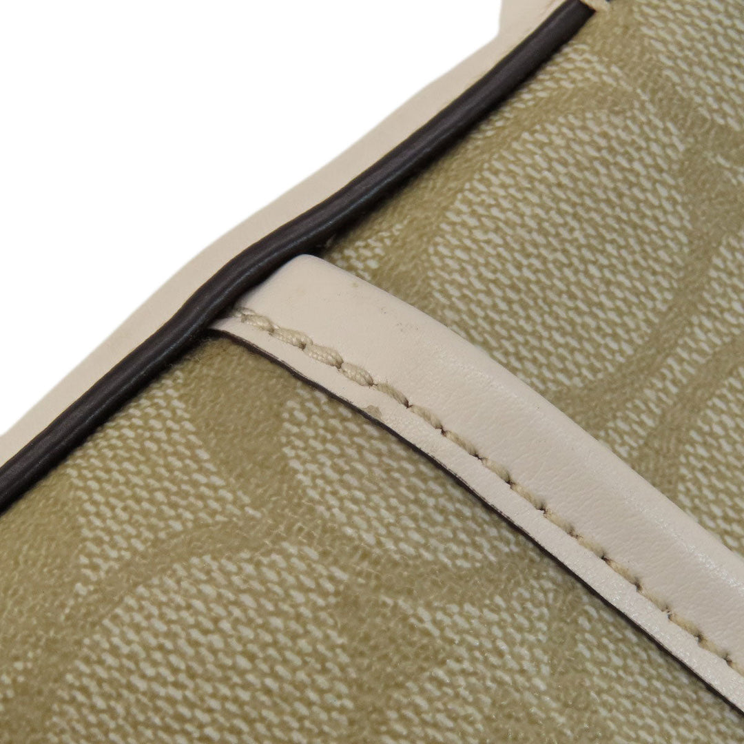 COACH Shoulder Bag F58297 PVC, Leather beige Signature Women Used Authentic