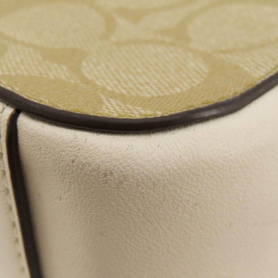 COACH Shoulder Bag PVC beige Signature Women Used Authentic