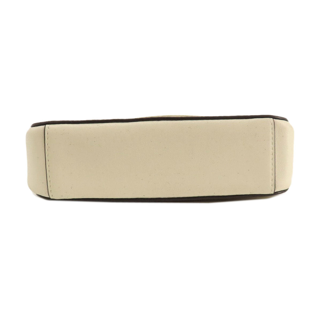 COACH Shoulder Bag PVC beige Signature Women Used Authentic