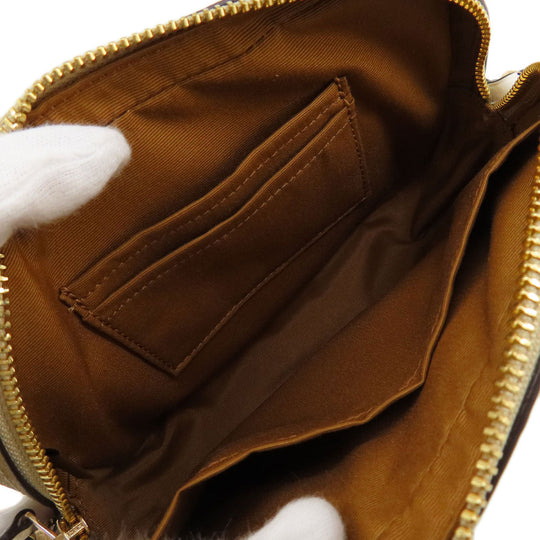 COACH Shoulder Bag PVC beige Signature Women Used Authentic