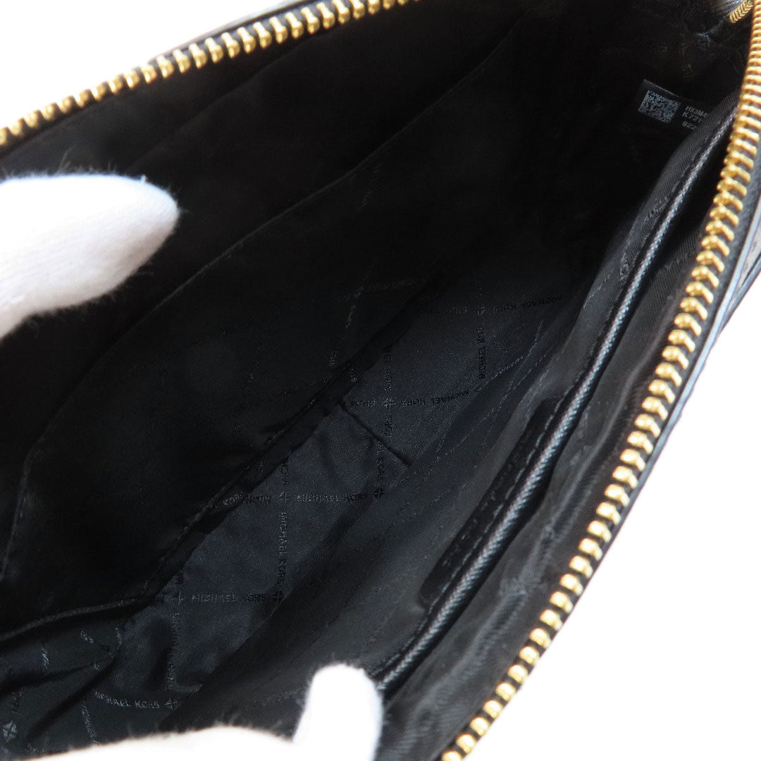 MICHAEL KORS Shoulder Bag PVC black logoMetal Women Used Authentic